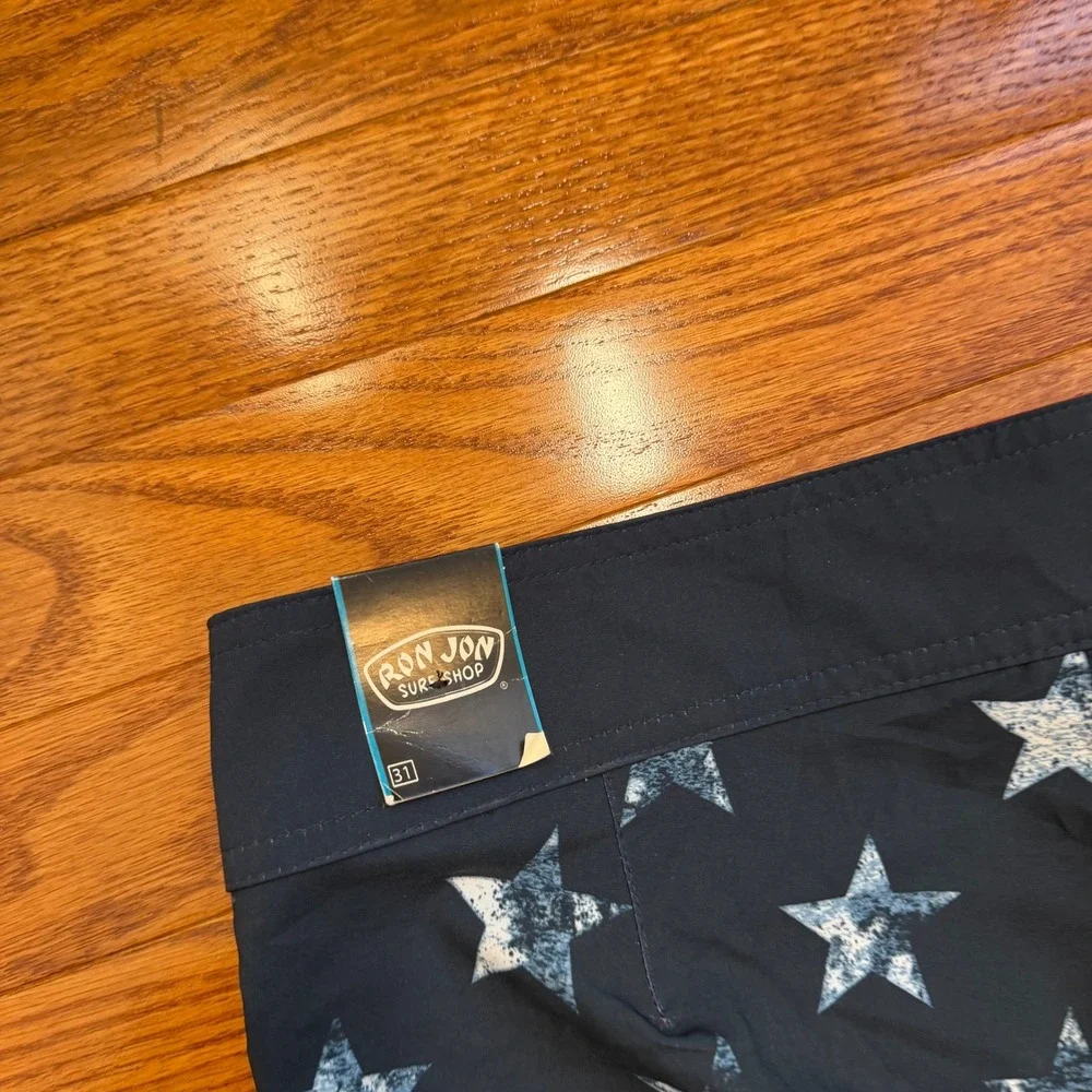 New Ron Jon Surf Shop Board Shorts Bathing Suit Mens 31‎ American Flag July 4th